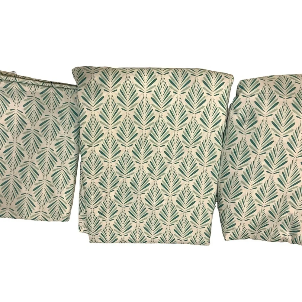 2 Single Bed Sheet Sets Turquoise and Aqua Marine Light Colors Polyester